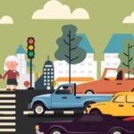 alt="traffic waiting by zebra crossing"