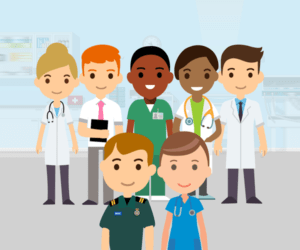 alt="cartoon health care professional"